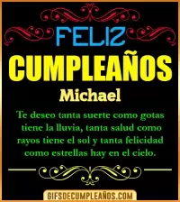 GIF Frases de Cumpleaños Michael